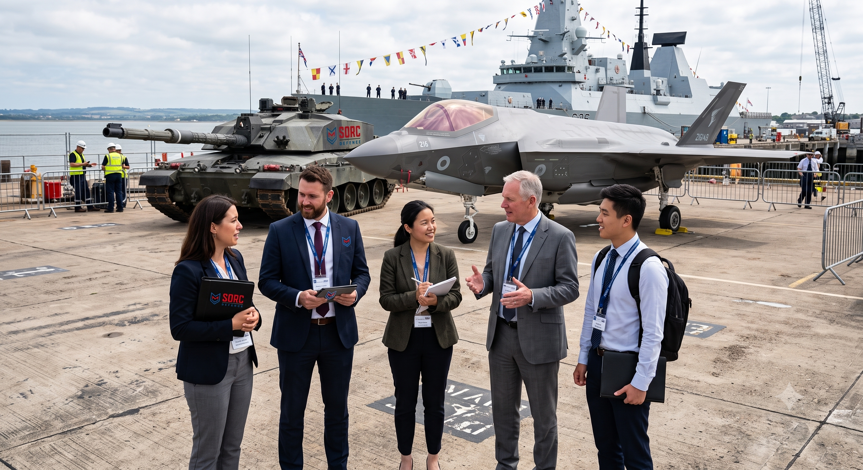 SORC analysts at a defence industry event